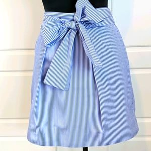 J. Crew Blue Pinstripe Mini Skirt